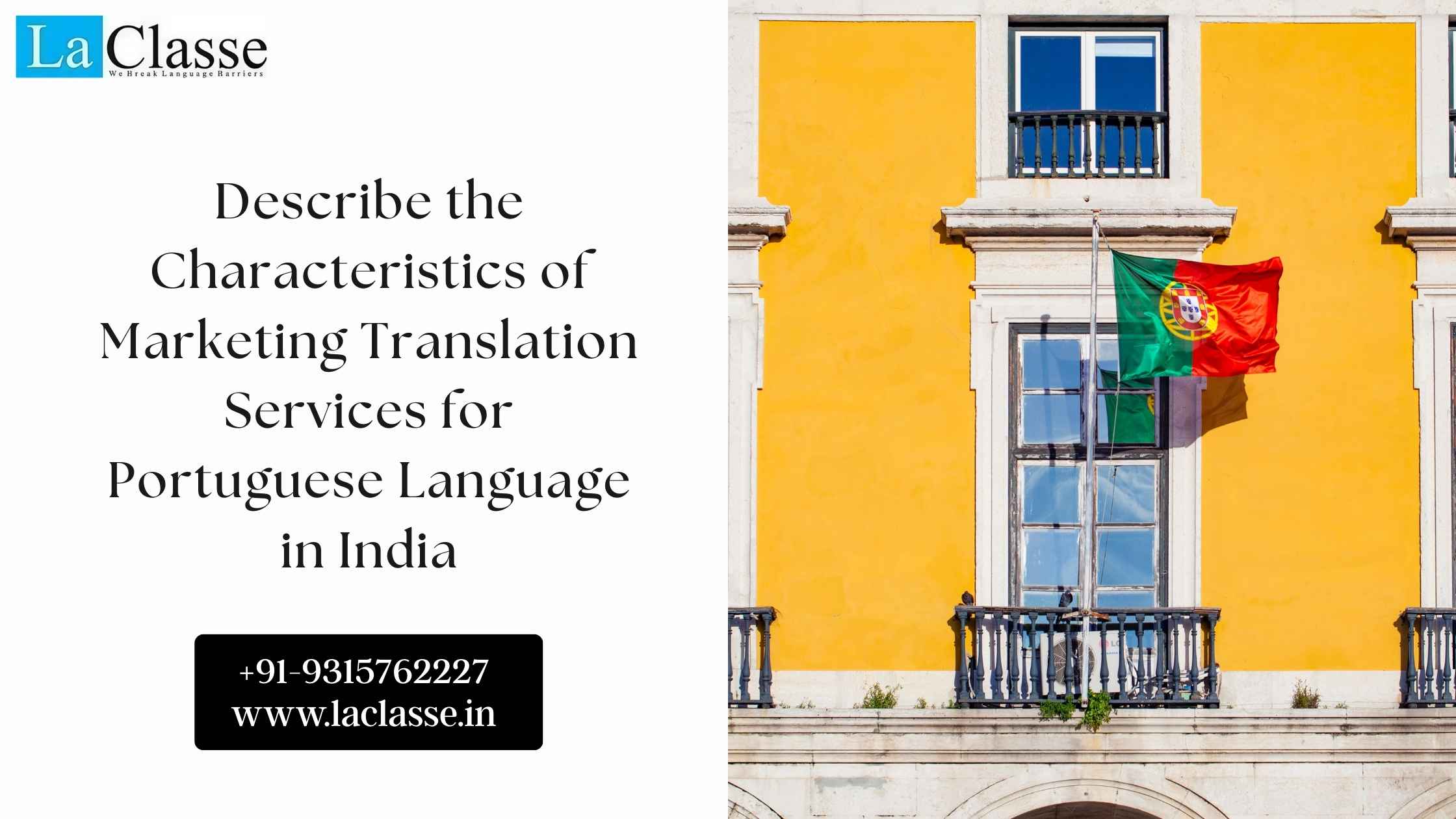 Describe the Characteristics of Marketing Translation Services for Portuguese Language in India